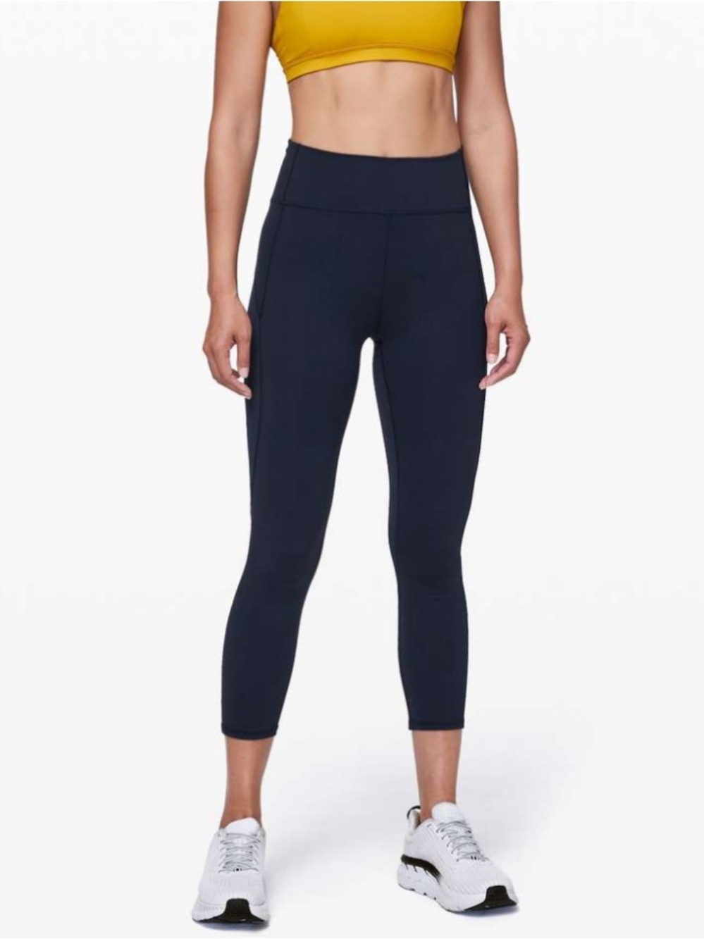 Lululemon in movement crop everlux 8 true navy cropped leggings tights